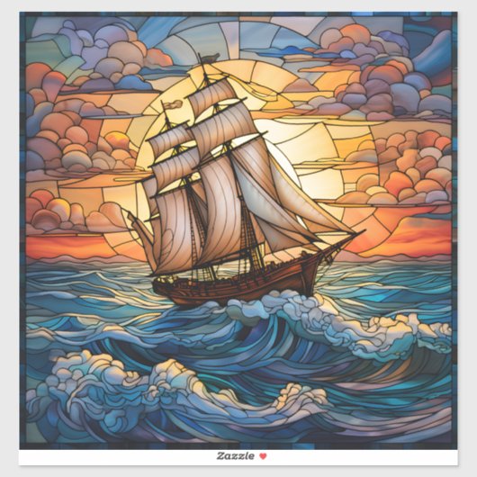 Autocollant de vinyle de navire (Feuille)