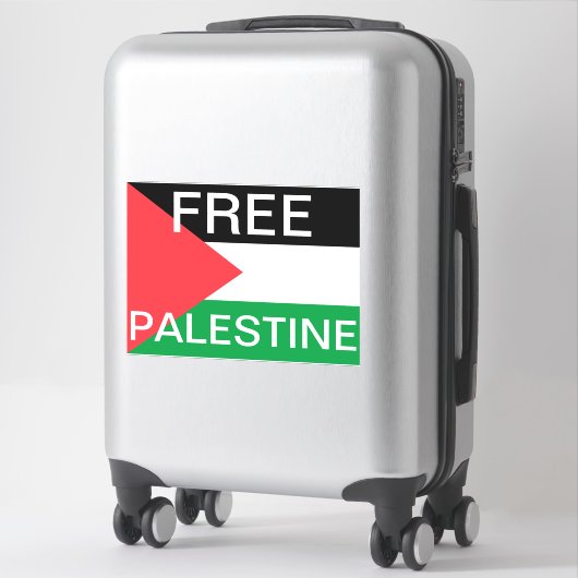 Autocollant de vinyle de Palestine libre (Sur valise)