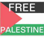 Autocollant de vinyle de Palestine libre (Devant)