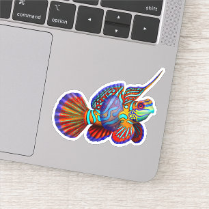 Autocollant de vinyle de poissons d'océan de