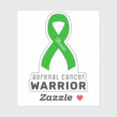 Autocollant de vinyle du cancer surrénal (Feuille)