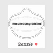 Autocollant de vinyle immunocompromis (Feuille)