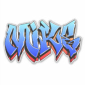 Autocollant de vinyle "Mike" Coupé sur mesure (Devant)