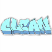 Autocollant de vinyle "propre" sur mesure (Devant)