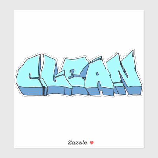 Autocollant de vinyle "propre" sur mesure (Feuille)