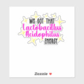 Autocollant de vinyle sur mesure Scoby-Bacteria (Feuille)