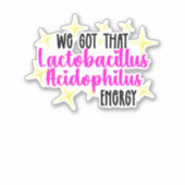 Autocollant de vinyle sur mesure Scoby-Bacteria (Devant)