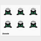 Autocollant de visage d'animal Kawaii minimal mign (Feuille)