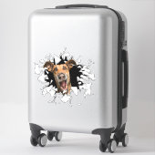 Autocollant de visage de chien de Fanny (Sur valise)
