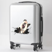 Autocollant de visage de chien de Fanny (Sur valise)