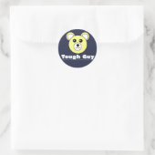 Autocollant de visage d'ours mec cool funky (Sac)