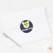Autocollant de visage d'ours mec cool funky (Enveloppe)
