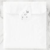 autocollant de visage drôle et en colère (Sac)
