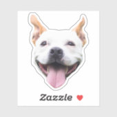 Autocollant de visage personnalisé, visage de chie (Feuille)