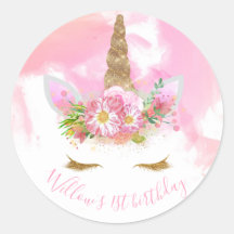 Autocollant de visage Unicorn