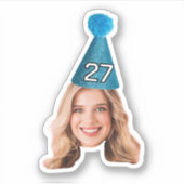 Autocollant de visage, Visage personnalisé, Casque (Devant)