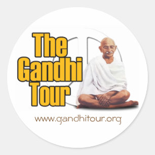 Autocollant de visite de Gandhi