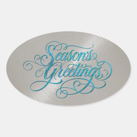 Autocollant de vœux de fin d'année Silver Sheen (Devant)