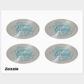 Autocollant de vœux de fin d'année Silver Sheen (Feuille)