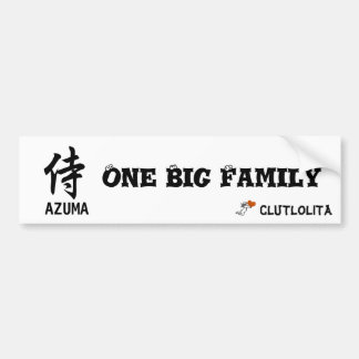 Autocollant De Voiture 侍 One Big Family 義援金 ステッカー