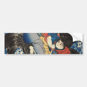 Autocollant De Voiture 鬼 若 丸, 芳, Oniwakamaru, Kuniyoshi, Ukiyo-e,