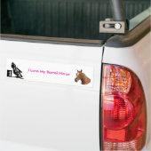 Autocollant De Voiture 0000, 002, j'aime mon cheval de baril (Sur camion)