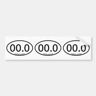 Autocollant De Voiture 00,0 Logo ovale de peloton d'acclamation euro