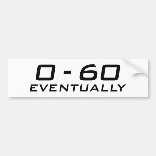 Autocollant De Voiture 0 à 60 (Devant)
