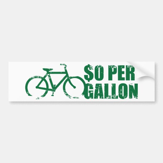 AUTOCOLLANT DE VOITURE $0 PAR GALLON (Devant)