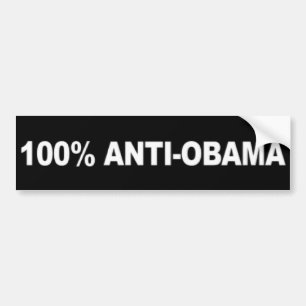 AUTOCOLLANT DE VOITURE 100% ANTI-OBAMA