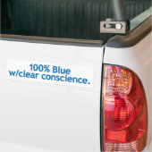 Autocollant De Voiture 100% Bleu avec conscience claire. (Sur camion)