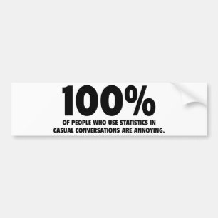 Autocollant De Voiture 100% Des Personnes Qui Utilisent Les Statistiques