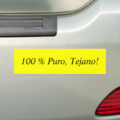 Autocollant De Voiture 100 % Puro, Tejano ! (En voiture)