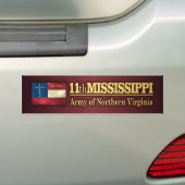 Autocollant De Voiture 11e infanterie du Mississippi (BA2) (En voiture)