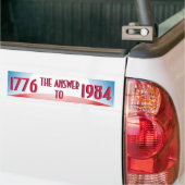 Autocollant De Voiture 1776 la réponse à 1984 (Sur camion)