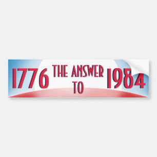 Autocollant De Voiture 1776 la réponse à 1984