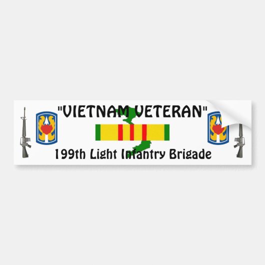 Autocollant De Voiture 199th Adhésif pour pare-chocs léger de brigade de (Devant)