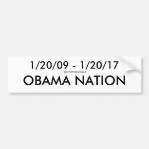 AUTOCOLLANT DE VOITURE 1/20/09 - 1/20/17, NATION D'OBAMA, 2009 KEYTARA…