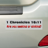 Autocollant De Voiture 1 Chroniques 16:11 À la recherche ou au naufrage (En voiture)