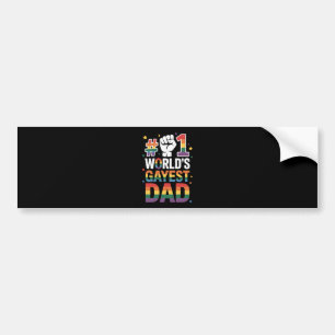 Autocollant De Voiture #1 Papa gay le plus gay du monde Fête des pères dr