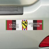 Autocollant De Voiture 1st Cavalry Division Afghanistan Veteran (En voiture)
