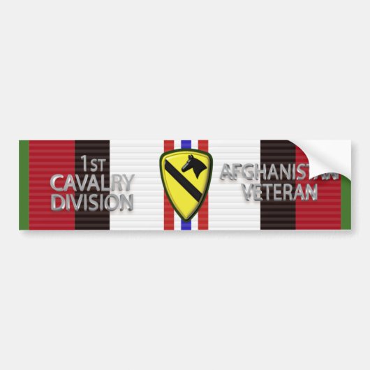 Autocollant De Voiture 1st Cavalry Division Afghanistan Veteran (Devant)