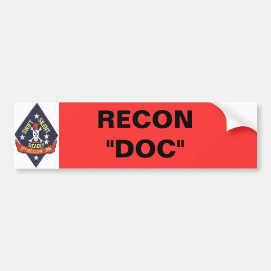 Autocollant De Voiture 1st_recon-bn_insig, RECONDITIONNÉ "DOC. " (Devant)