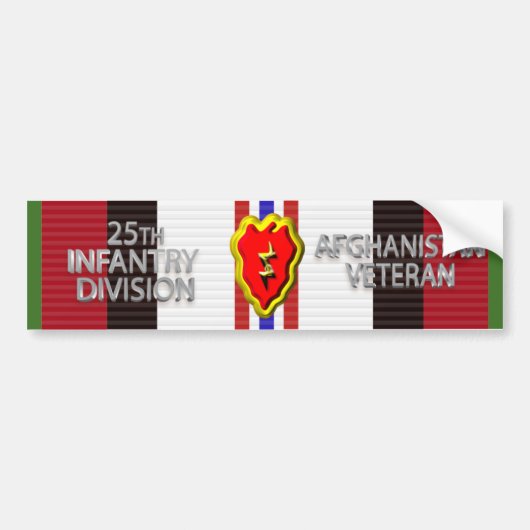 Autocollant De Voiture 25th Infantry Division Afghanistan Veteran (Devant)