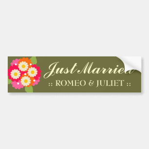 AUTOCOLLANT DE VOITURE 311-CUSTOMIZABLE JUSTE MARIÉ