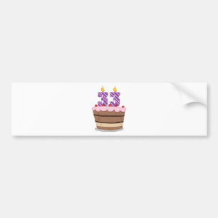 Autocollant De Voiture 33 ans sur le gâteau d'anniversaire