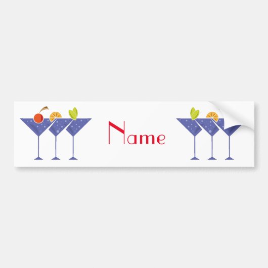 Autocollant De Voiture 3 cocktails Martini Thunder_Cove (Devant)