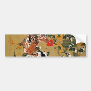 Autocollant De Voiture 5. 向 日 葵 雄 鶏 図, 若 Tournesol et Coq, Jakuchu, 冲