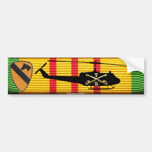 Autocollant De Voiture 5/7e Cavalerie, 1re Cav. Sticker UH-1