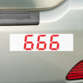 Autocollant De Voiture 666 numéros de réveil (En voiture)